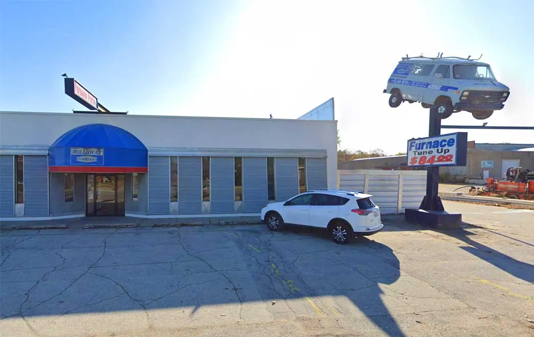 The Hollaway-Meyer's Heating & Air building in Hammond, Indiana